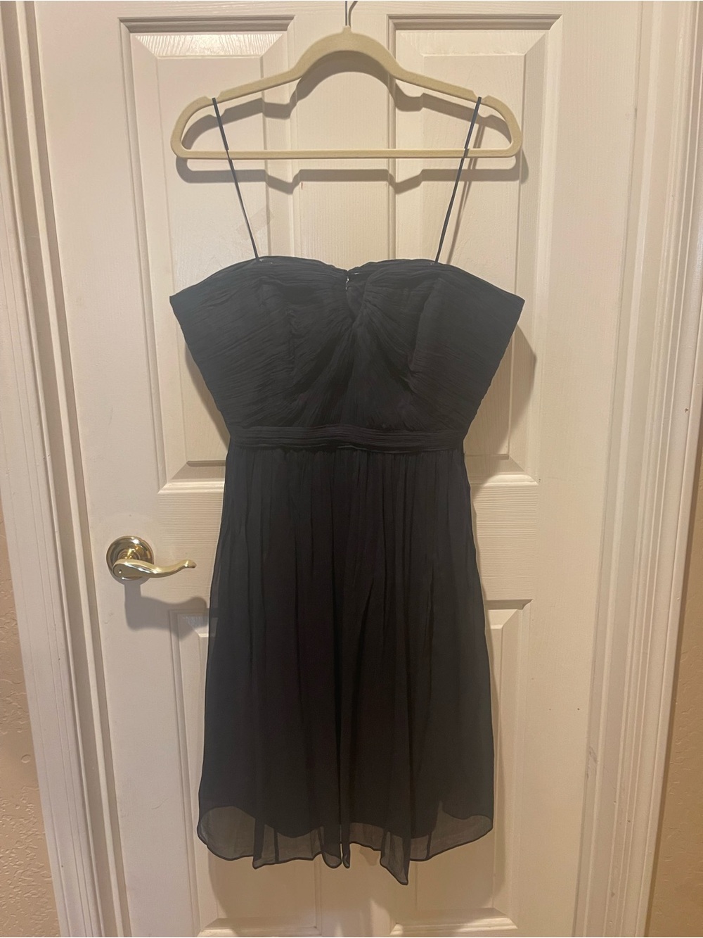 J. Crew Nadia Strapless 100% Silk Chiffon Cocktail Dress | NWT | Navy | Size 16